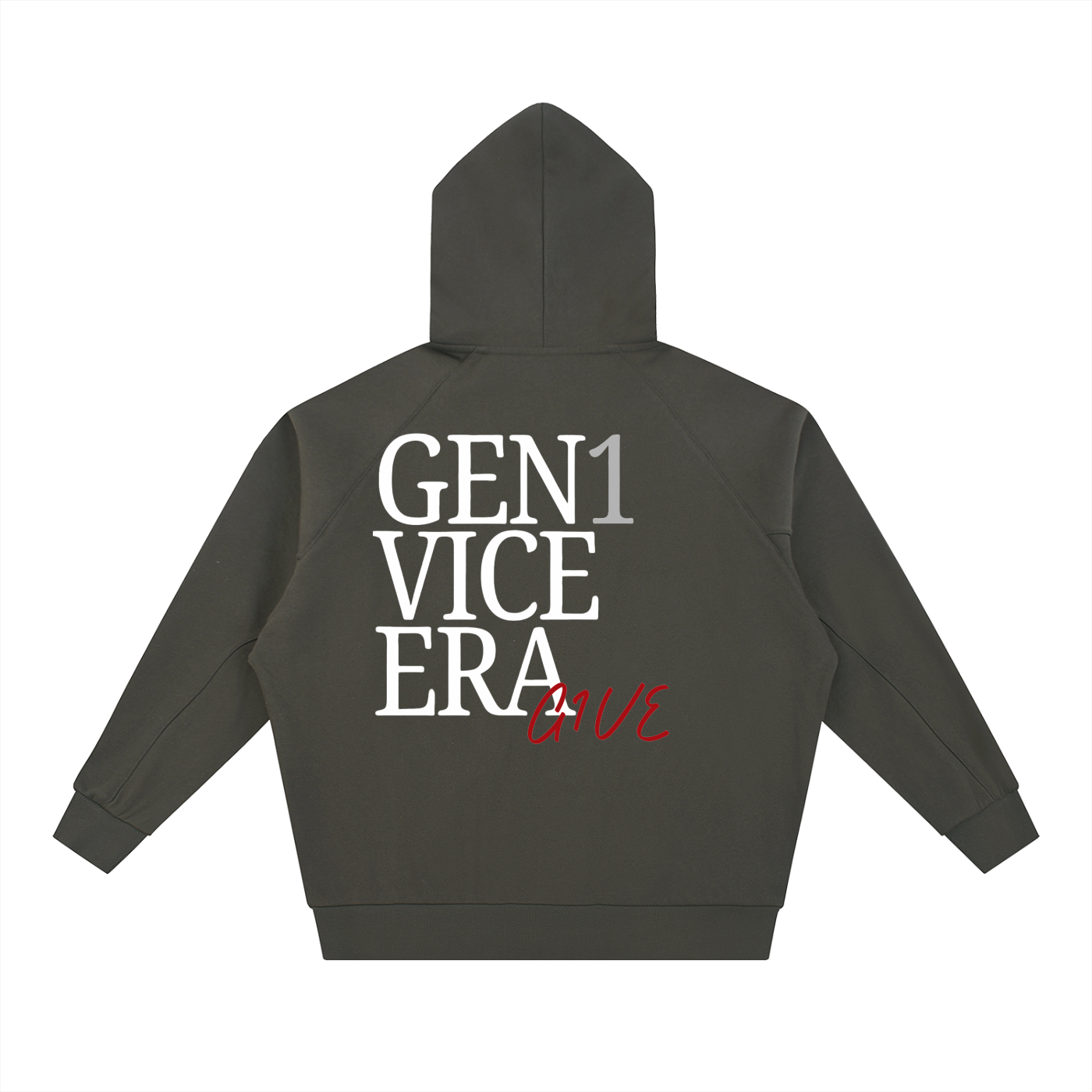 Dolman Sleeve Zip-Through Fleece Hoodie