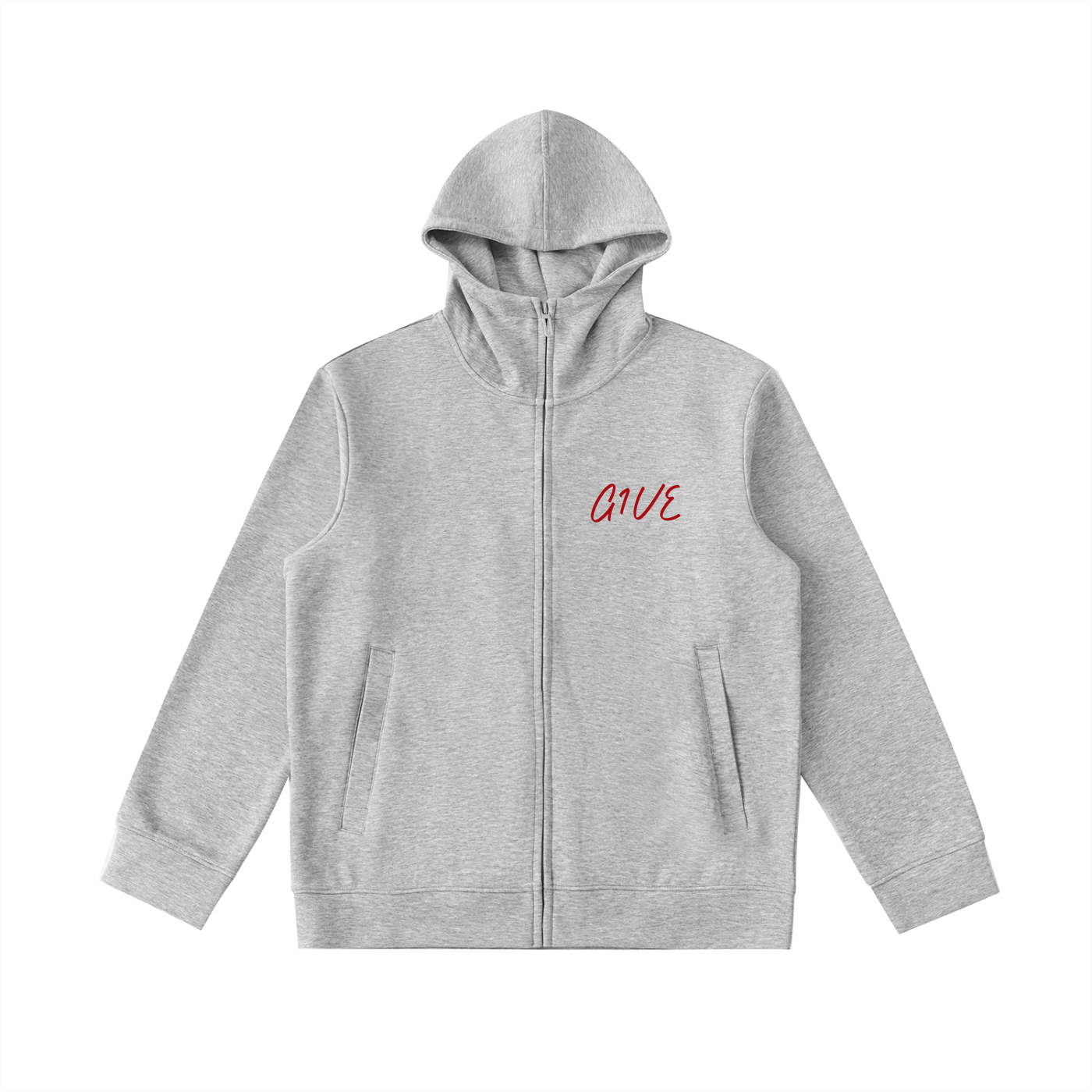 Essential Heavyweight High Neck Zip-Up Hoodie