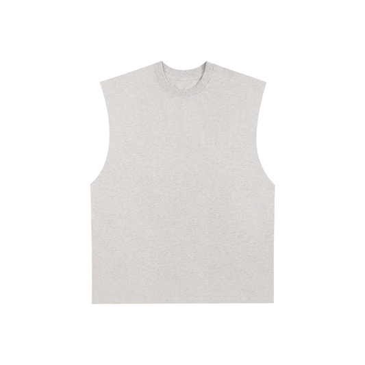 Raw Edge Cotton Tank Top