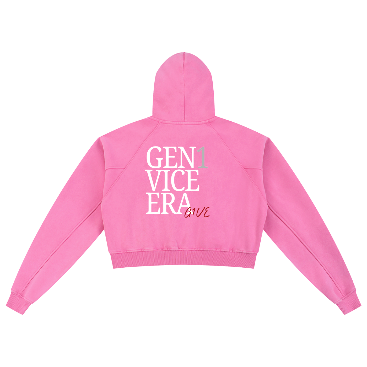 Snow Washed Cropped Hoodie