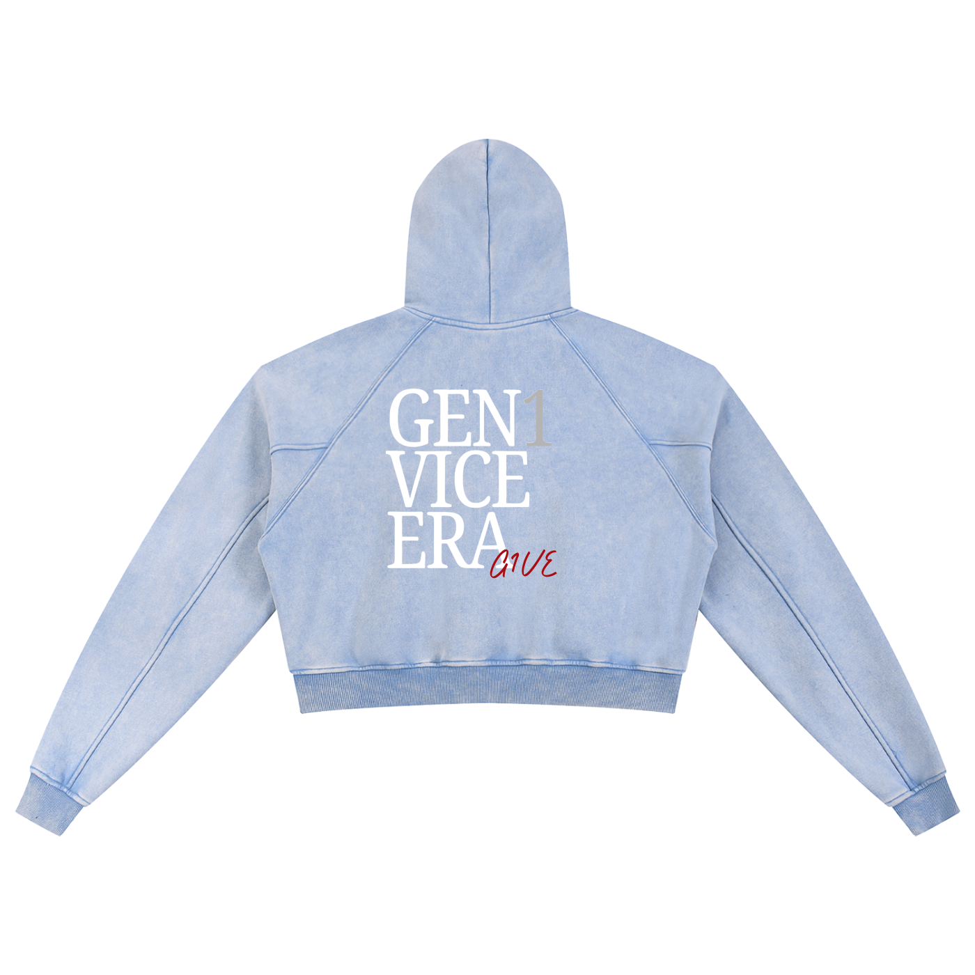 Snow Washed Cropped Hoodie