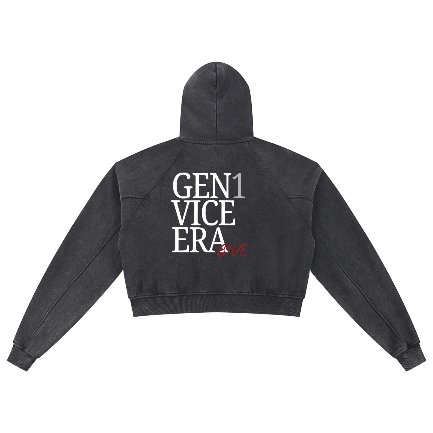 Snow Washed Cropped Hoodie