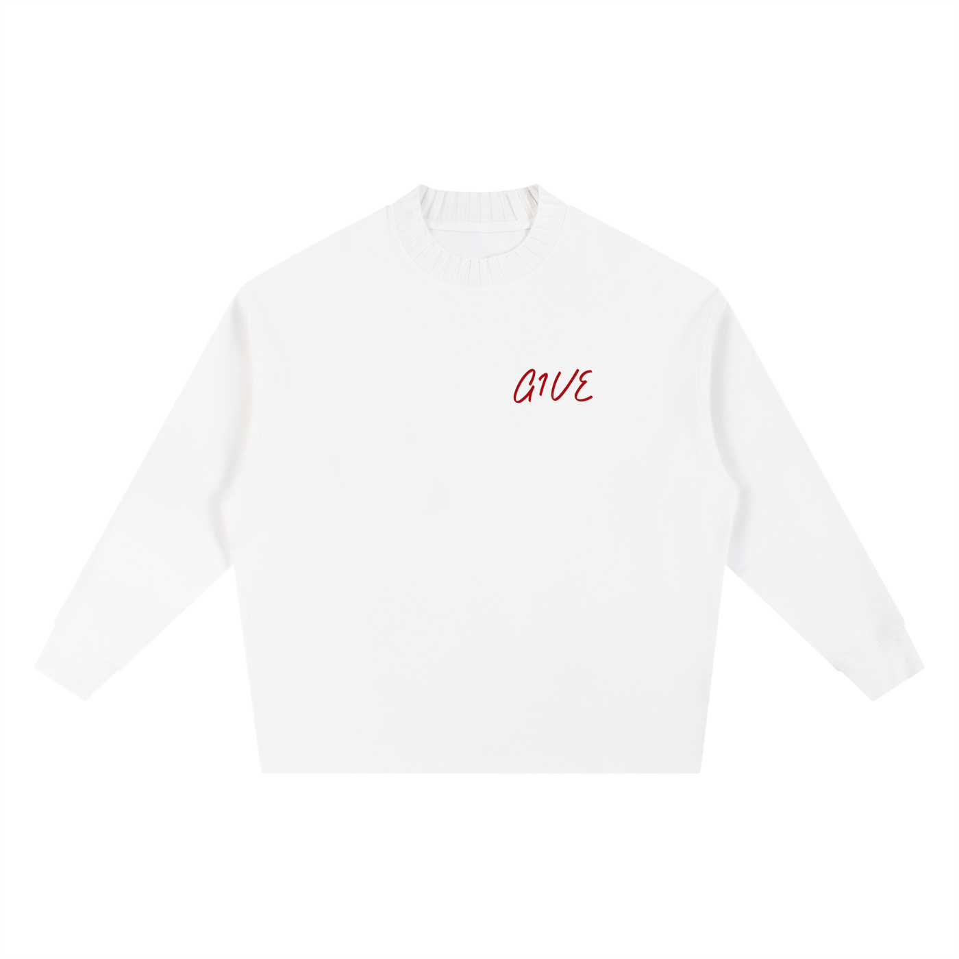 Knitted Round Neck Oversize Sweatshirt