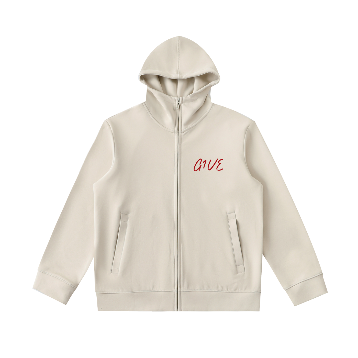 Essential Heavyweight High Neck Zip-Up Hoodie