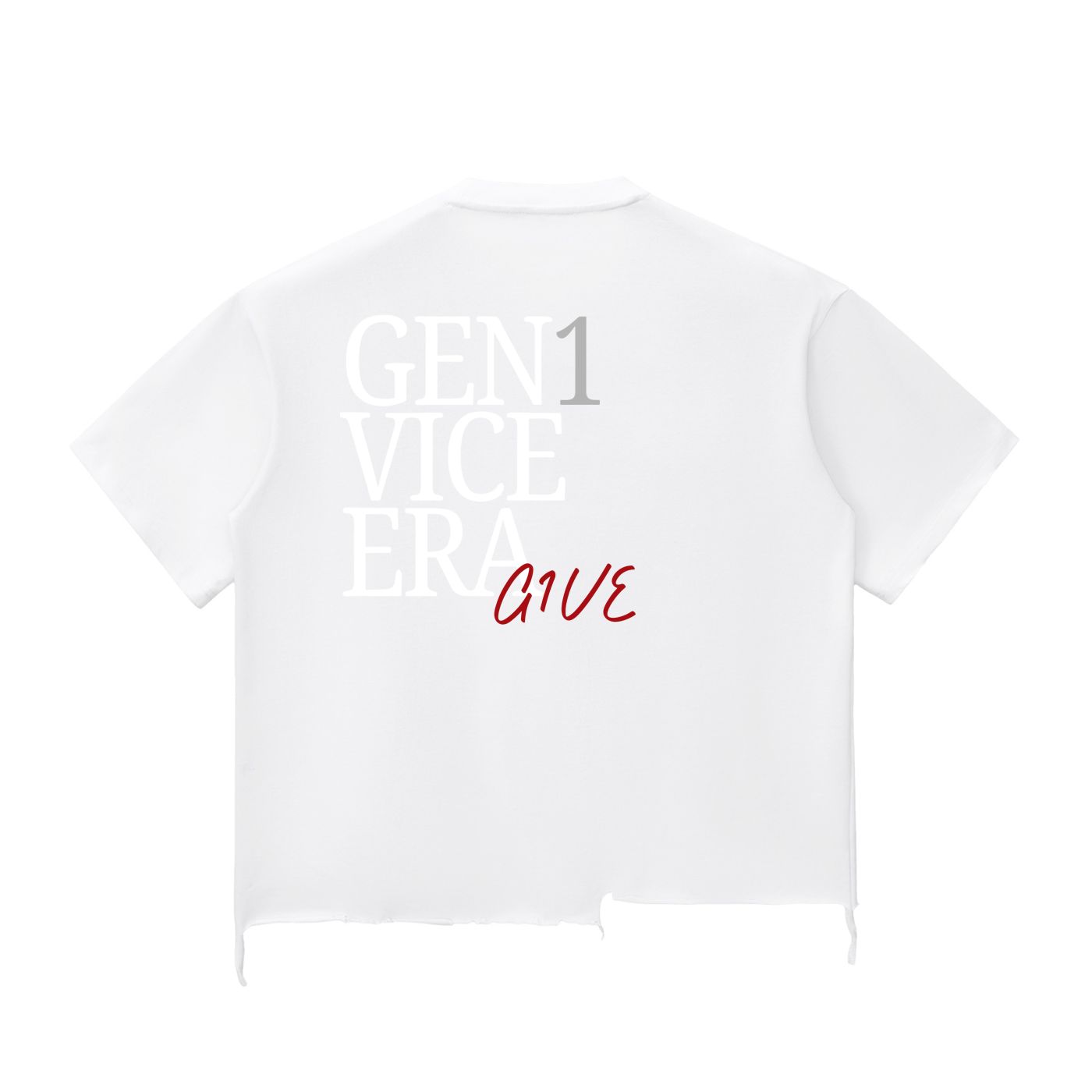 Snow Wash Raw-Hem Boxy T-shirt