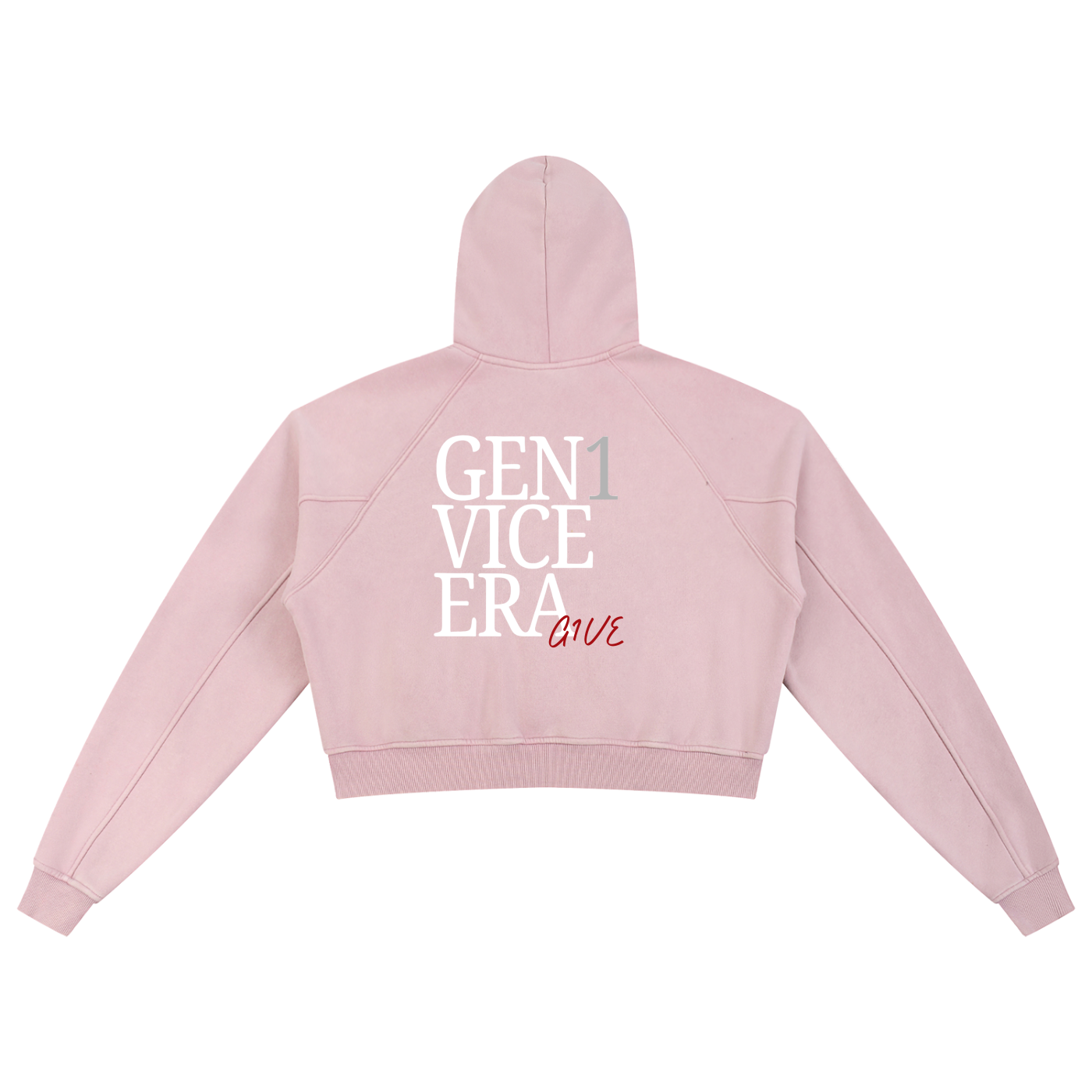Snow Washed Cropped Hoodie