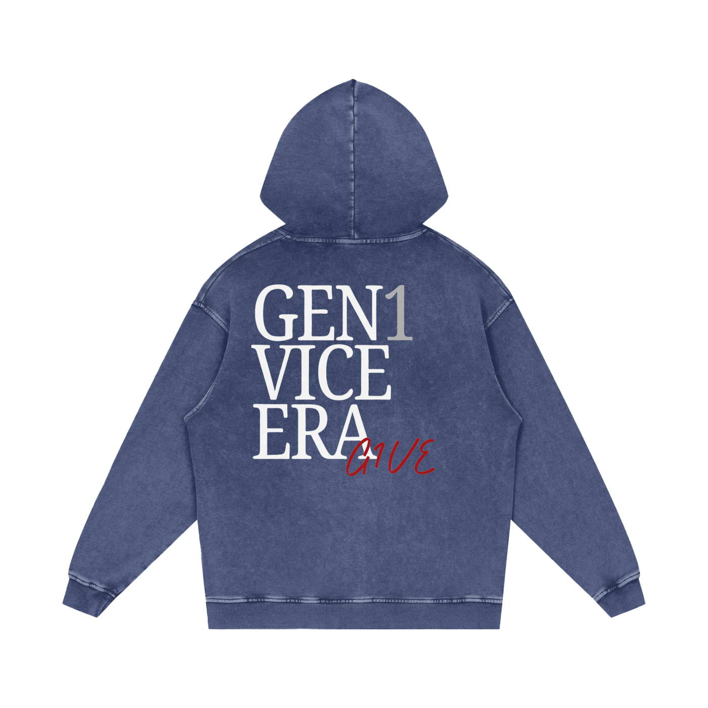 Snow Washed Loose Cotton Hoodie