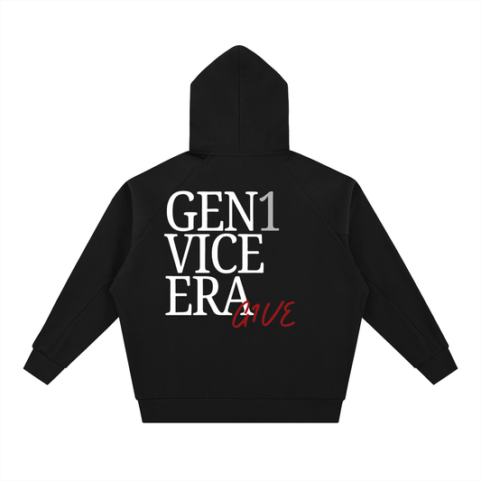 Dolman Sleeve Zip-Through Fleece  Hoodie