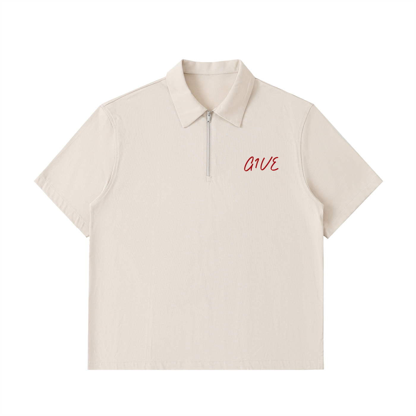Half-Zip Cotton Polo Shirt