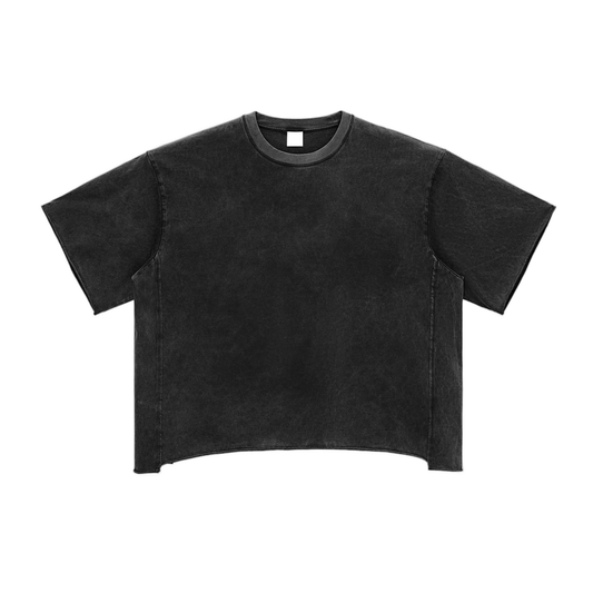 Raw Edge Snow Washed Boxy T-Shirt