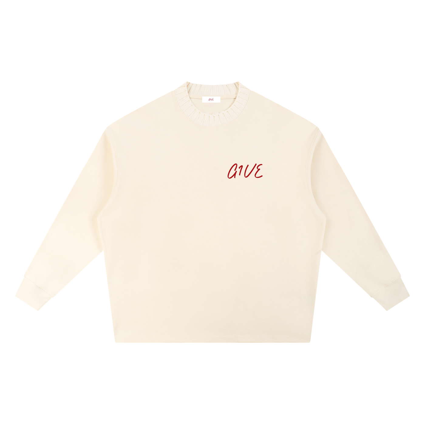 Knitted Round Neck Oversize Sweatshirt