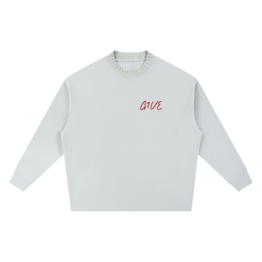 Knitted Round Neck Oversize Sweatshirt