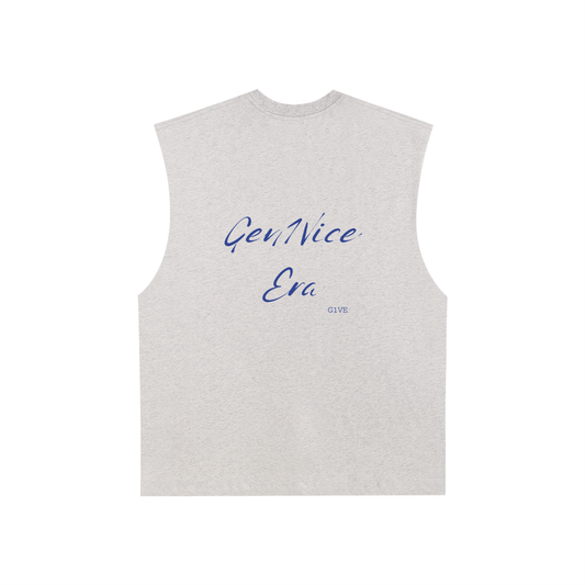 Raw Edge Cotton Tank Top