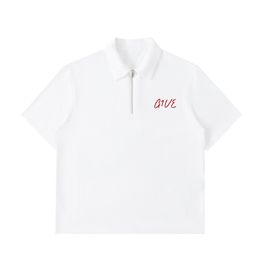 Half-Zip Cotton Polo Shirt