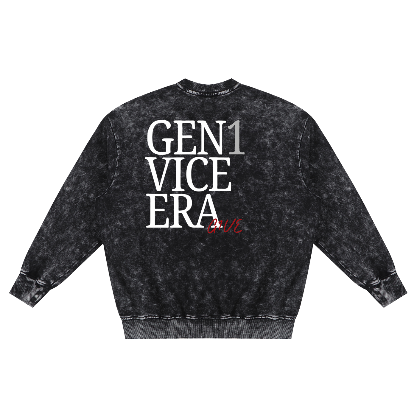 Snow Washed Hand-Frayed Sweatshirt